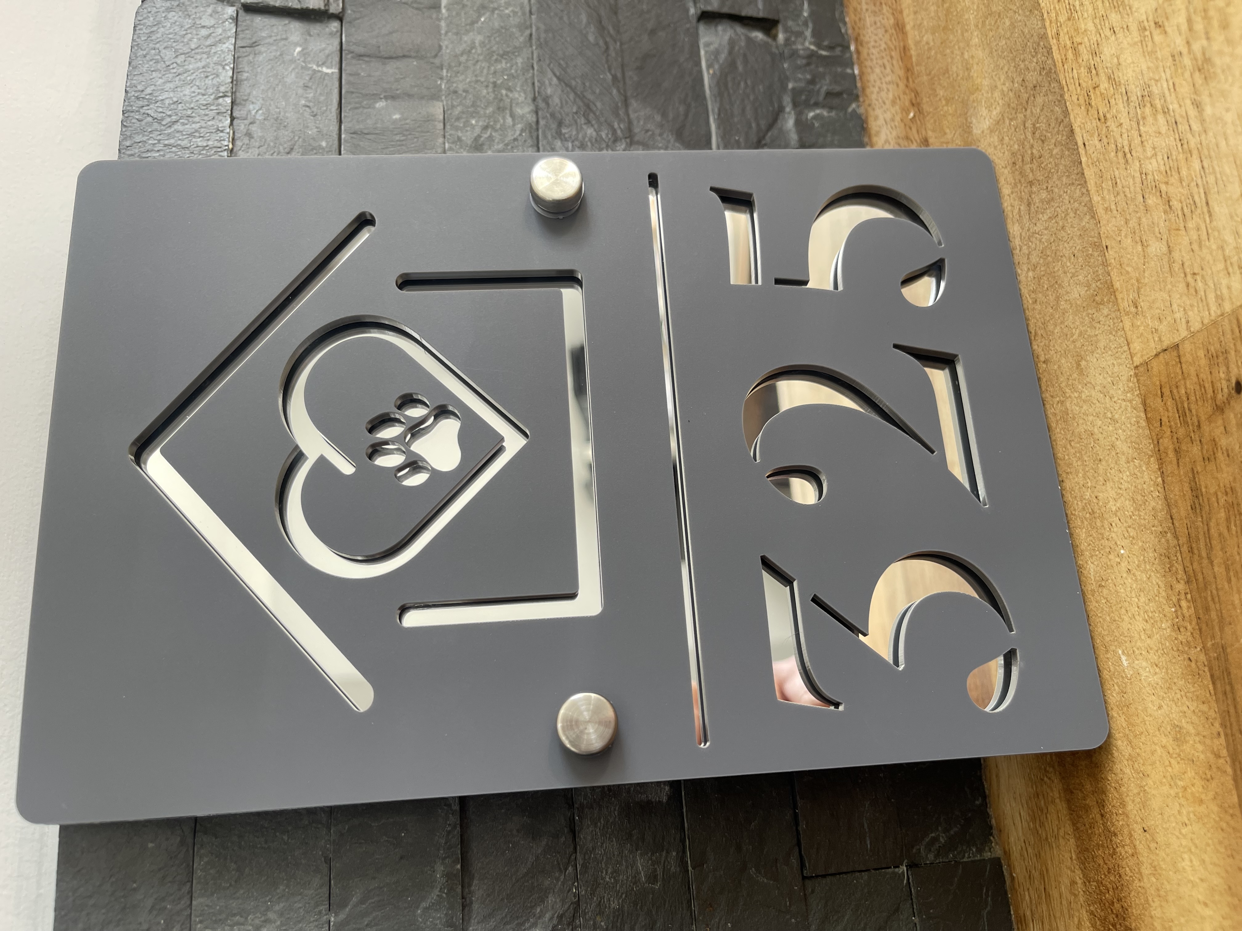 Custom door sign by Igloo Design